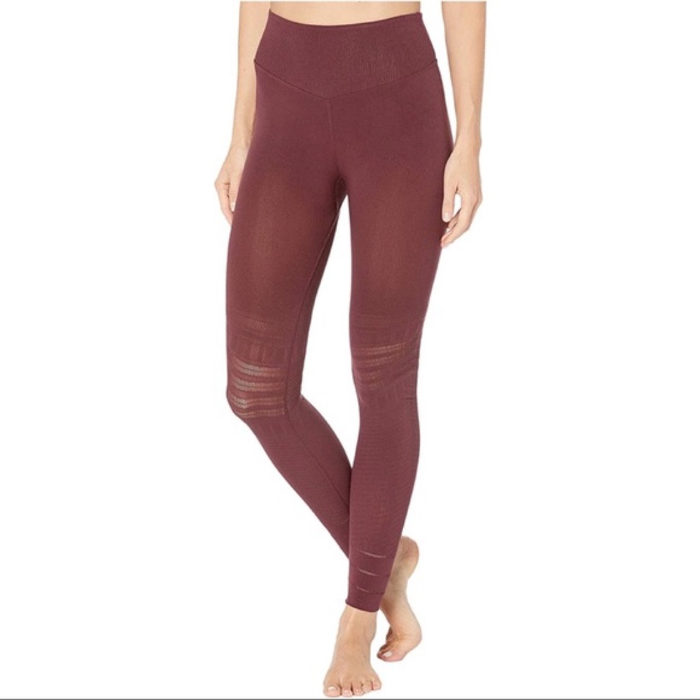 NWT Free People Movement Gone Adrift Leggings Red Night Burgundy XS